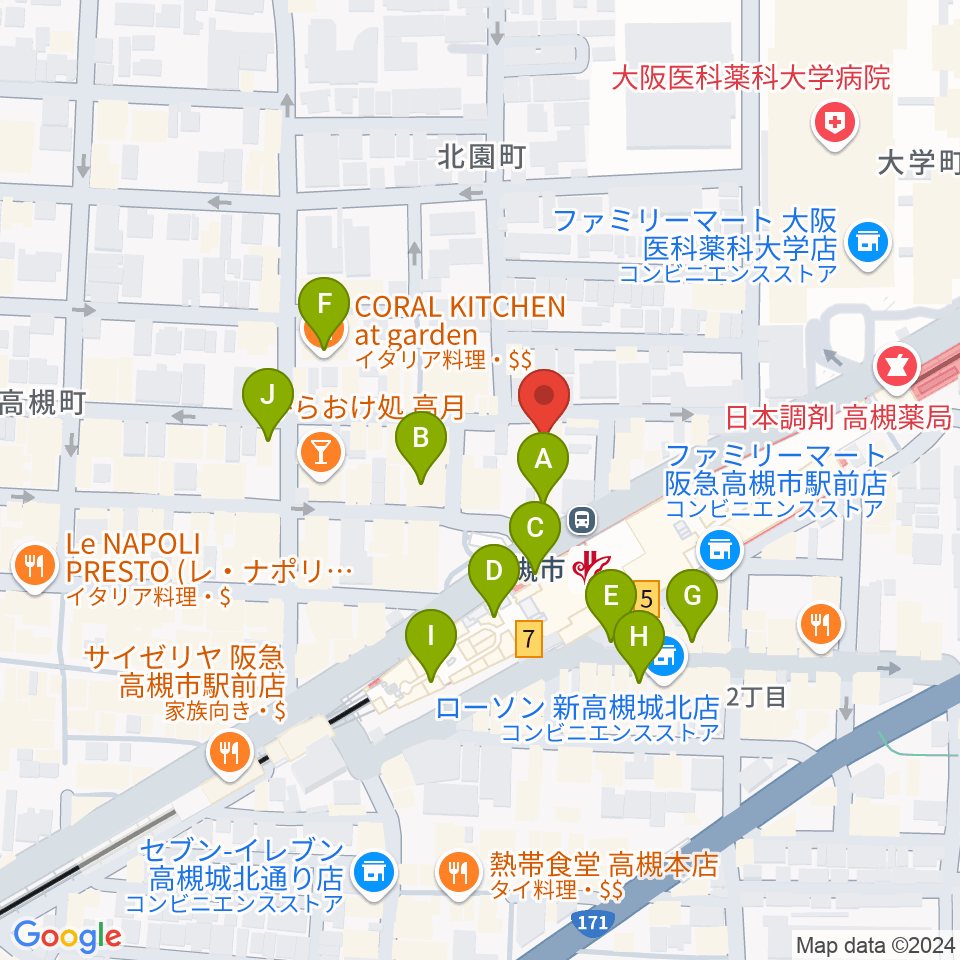 ナッシュビルウエスト周辺のカフェ一覧地図