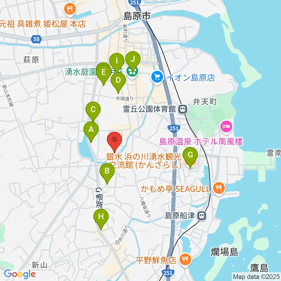 FMしまばら周辺のカフェ一覧地図
