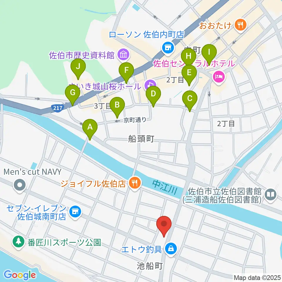 エフエム佐伯周辺のカフェ一覧地図
