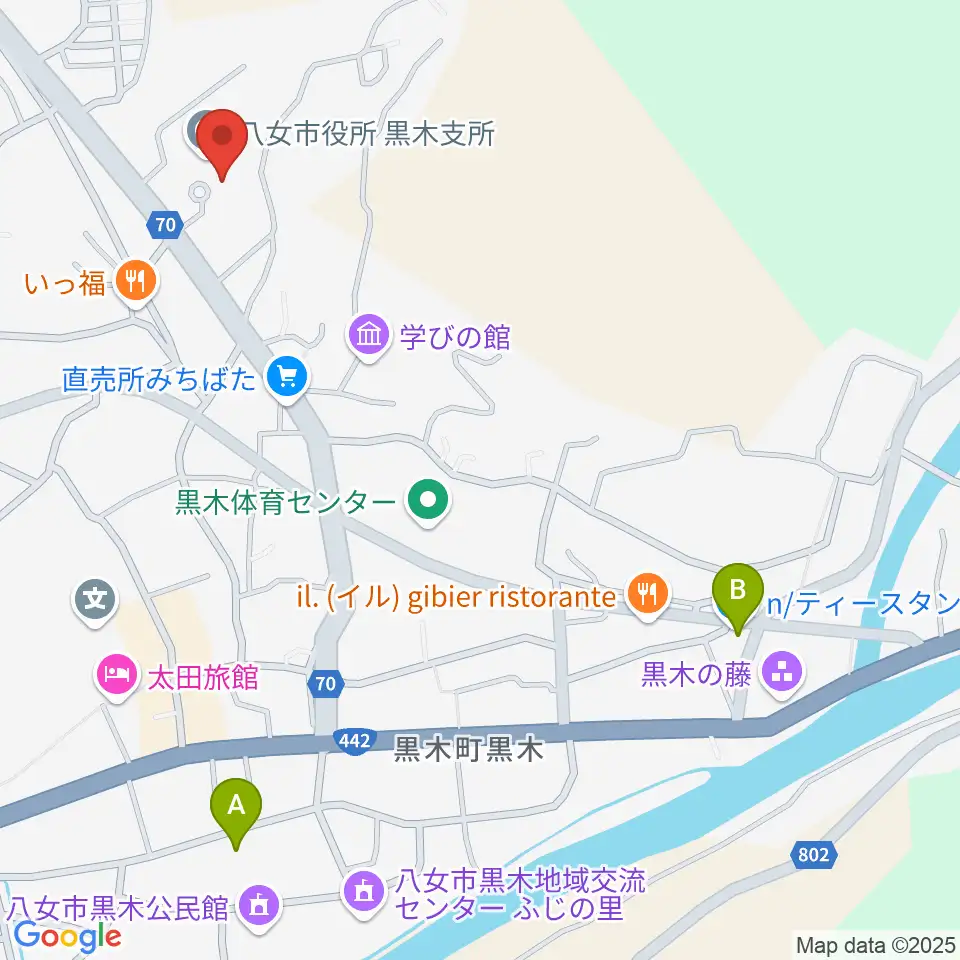 FM八女周辺のカフェ一覧地図