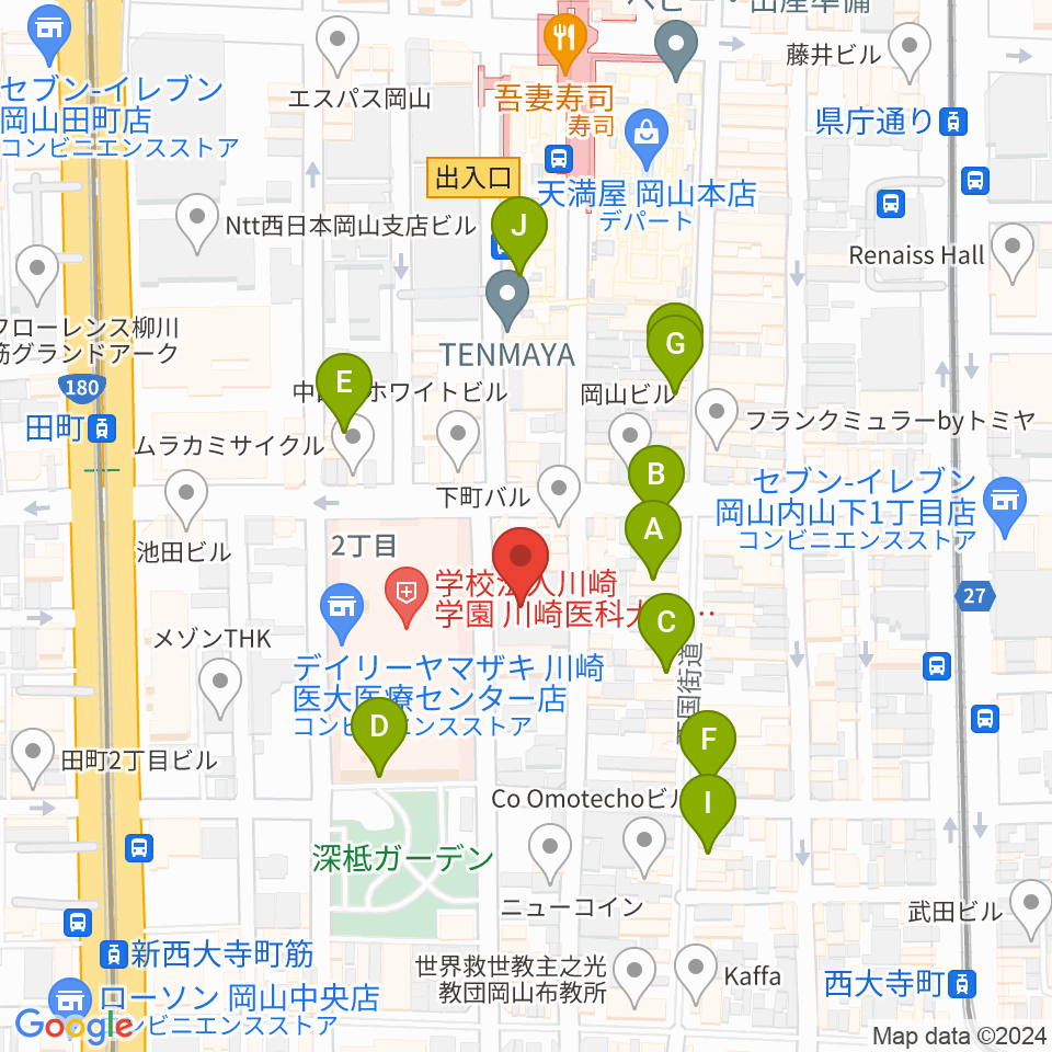 レディオモモ周辺のカフェ一覧地図