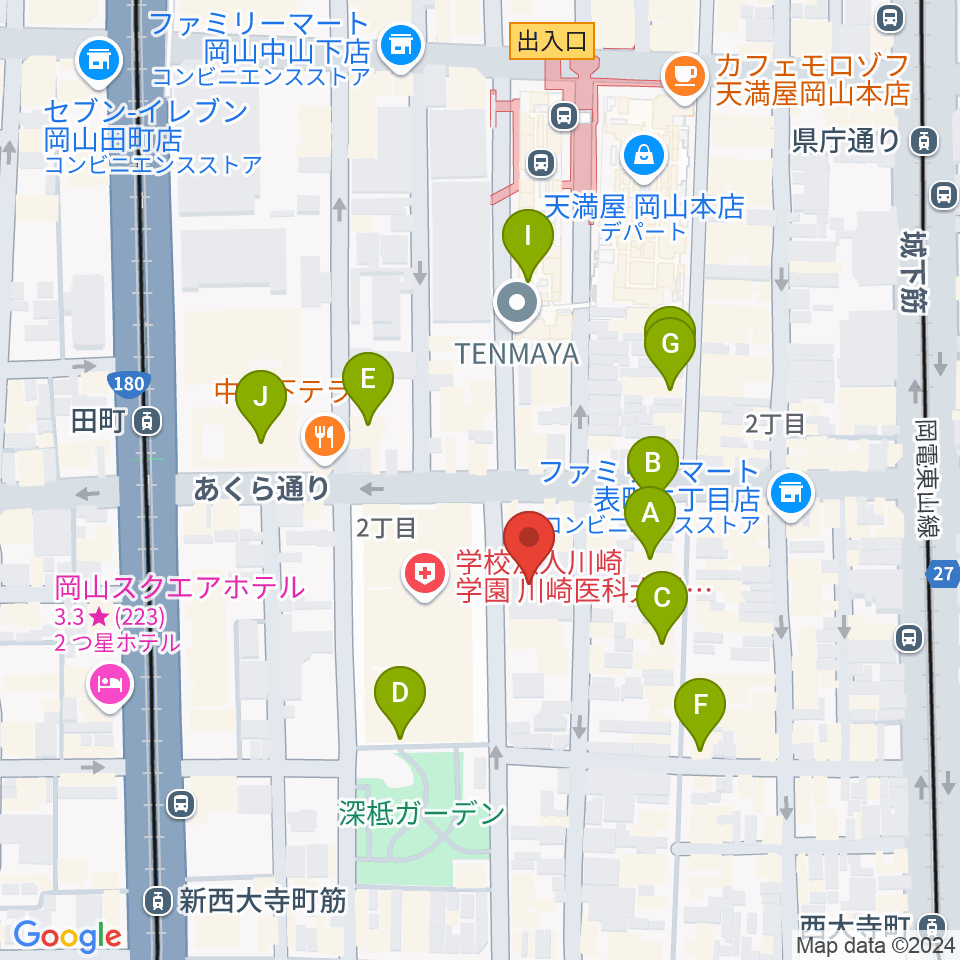 レディオモモ周辺のカフェ一覧地図