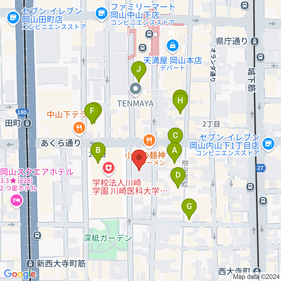 レディオモモ周辺のカフェ一覧地図