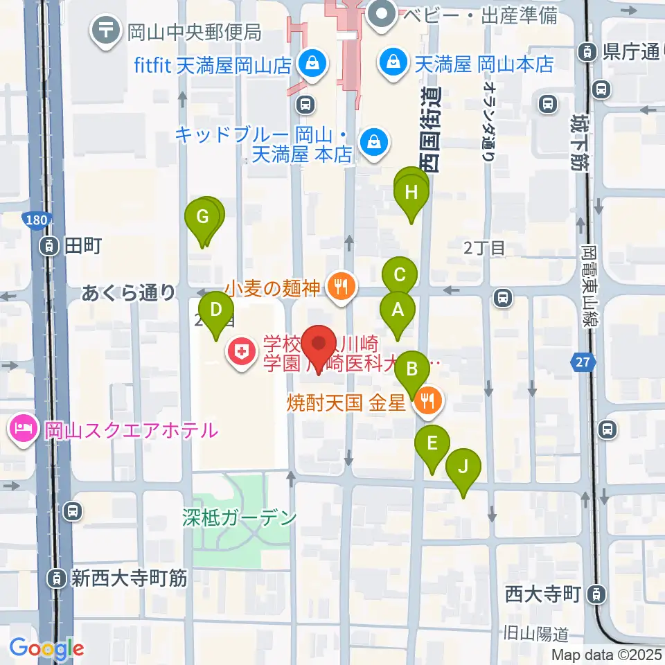 レディオモモ周辺のカフェ一覧地図