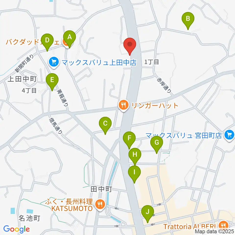 カモンFM周辺のカフェ一覧地図