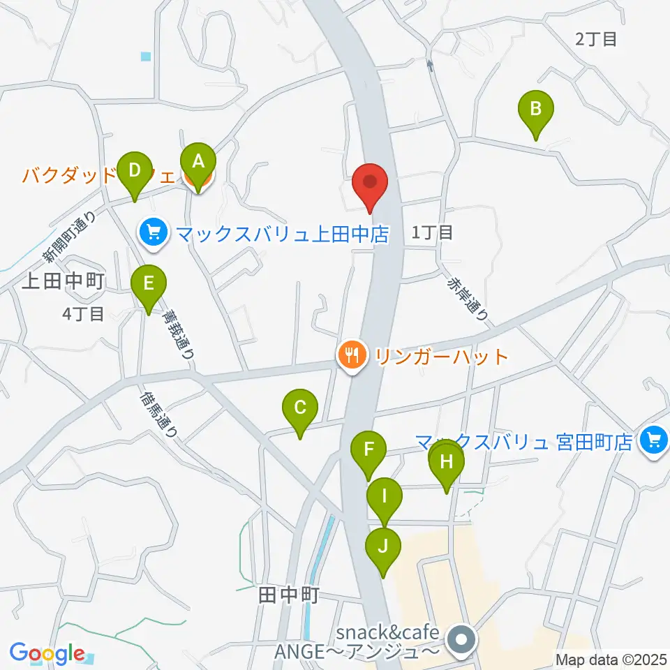 カモンFM周辺のカフェ一覧地図