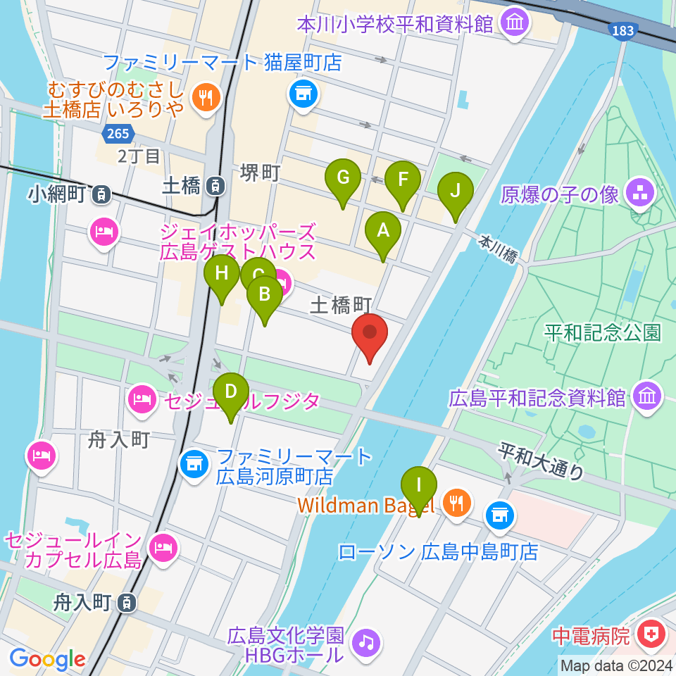 FMちゅーピー周辺のカフェ一覧地図