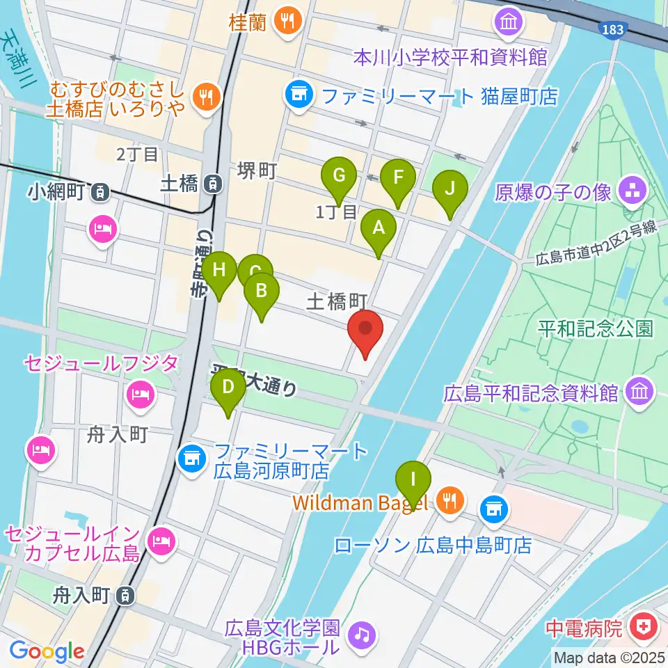 FMちゅーピー周辺のカフェ一覧地図