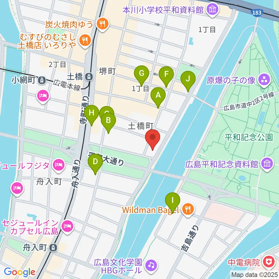 FMちゅーピー周辺のカフェ一覧地図