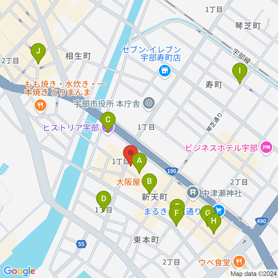 FMきらら周辺のカフェ一覧地図