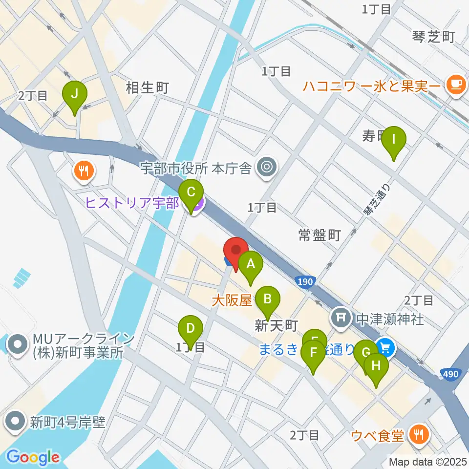 FMきらら周辺のカフェ一覧地図