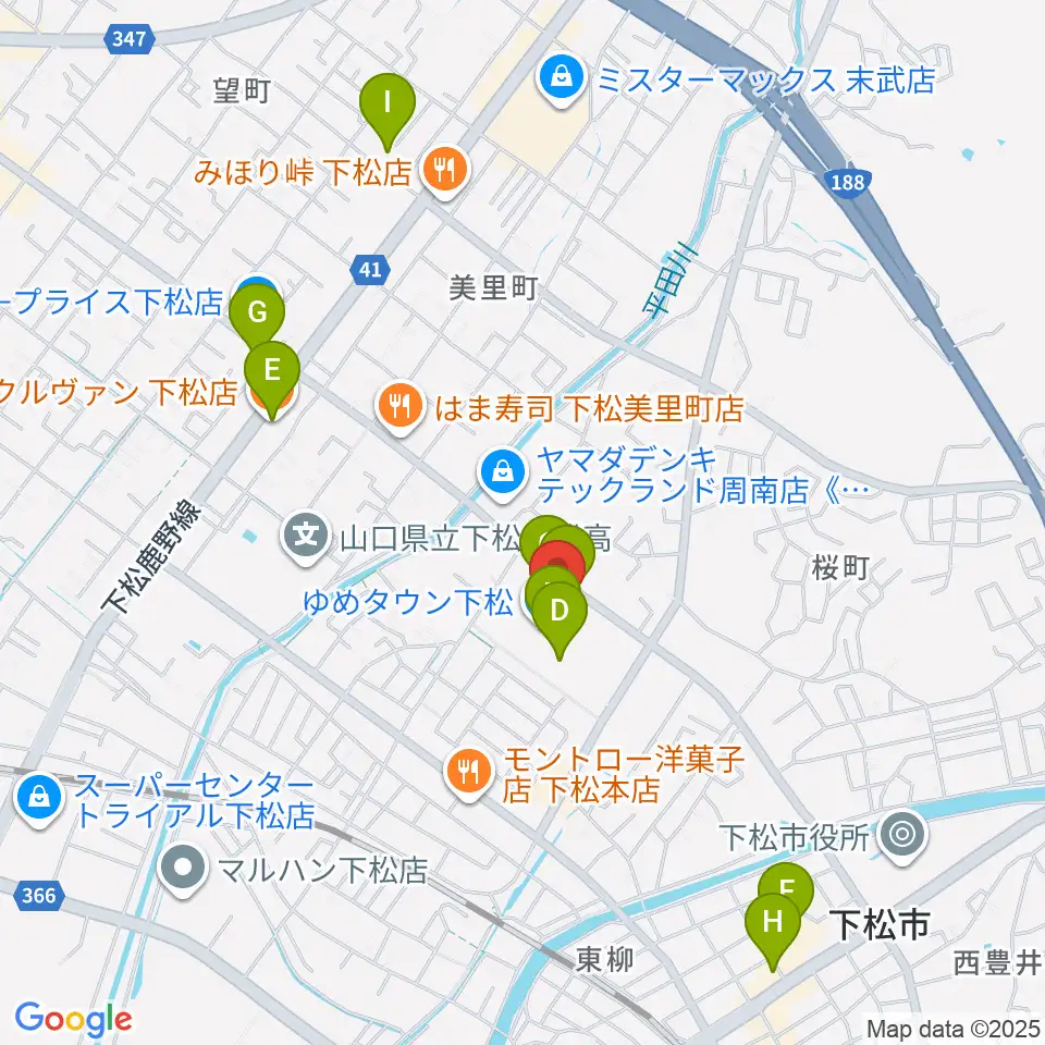 しゅうなんFM周辺のカフェ一覧地図