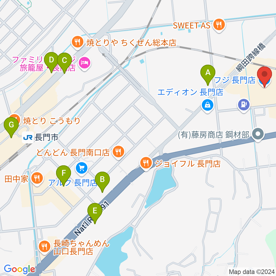 FM AQUA周辺のカフェ一覧地図