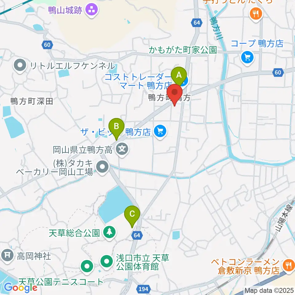 エフエムゆめウェーブ周辺のカフェ一覧地図