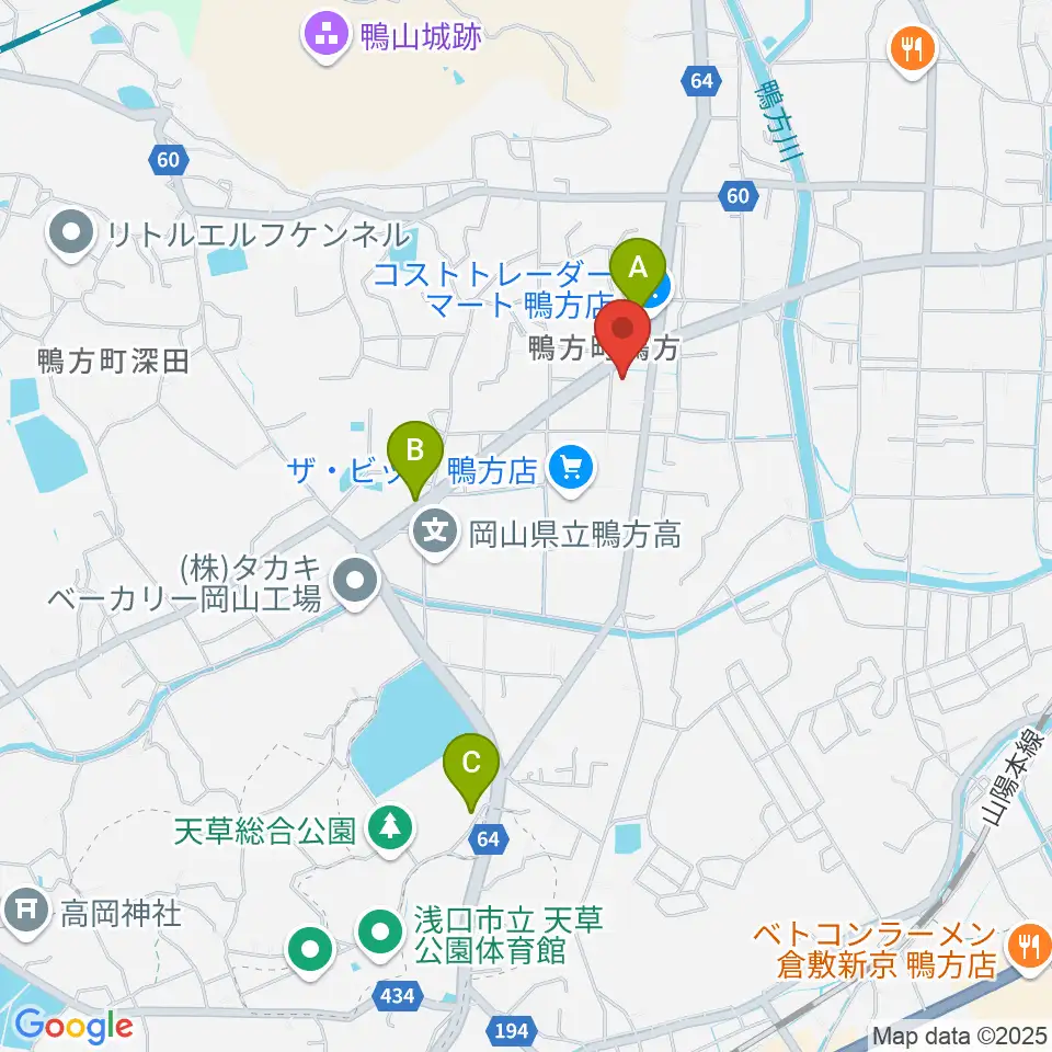 エフエムゆめウェーブ周辺のカフェ一覧地図