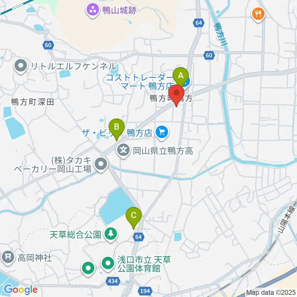 エフエムゆめウェーブ周辺のカフェ一覧地図