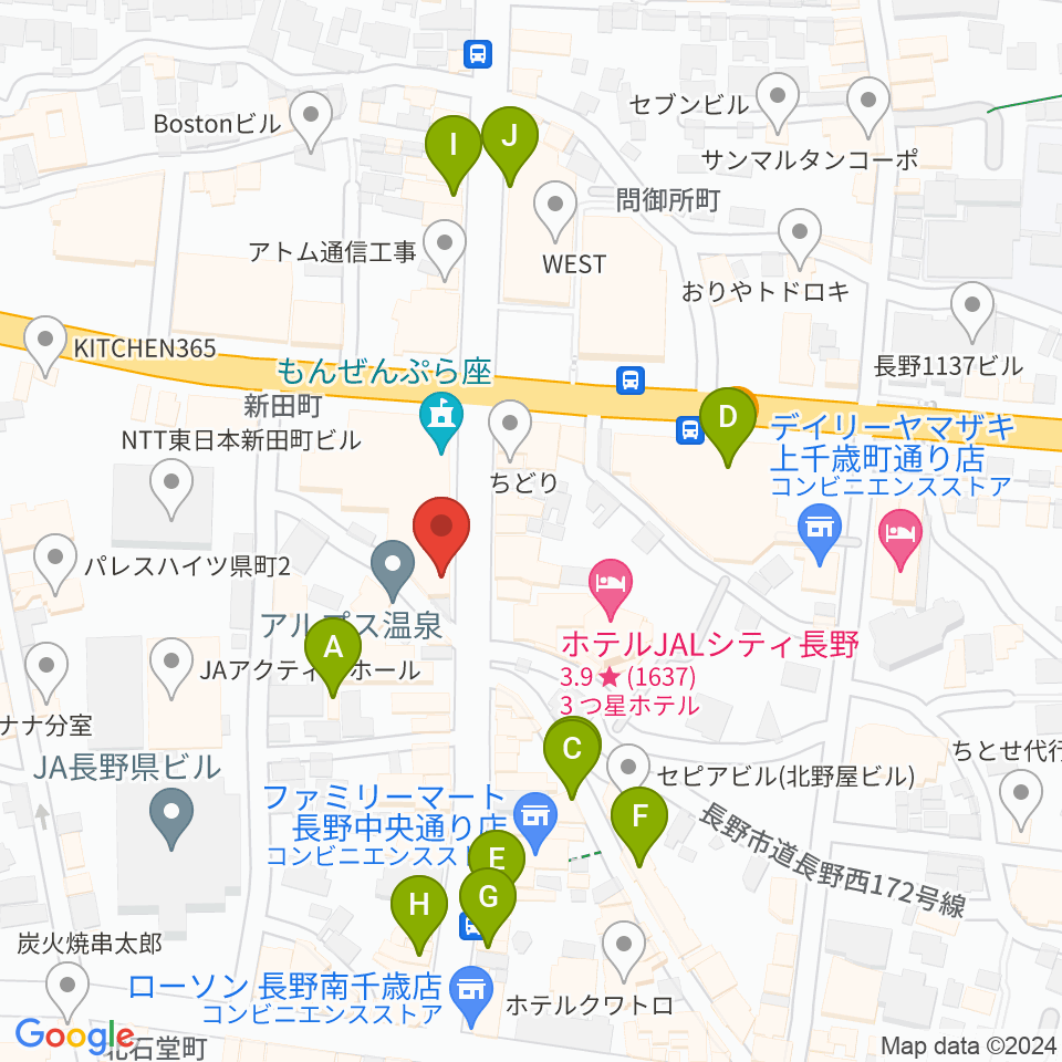 FMぜんこうじ周辺のカフェ一覧地図