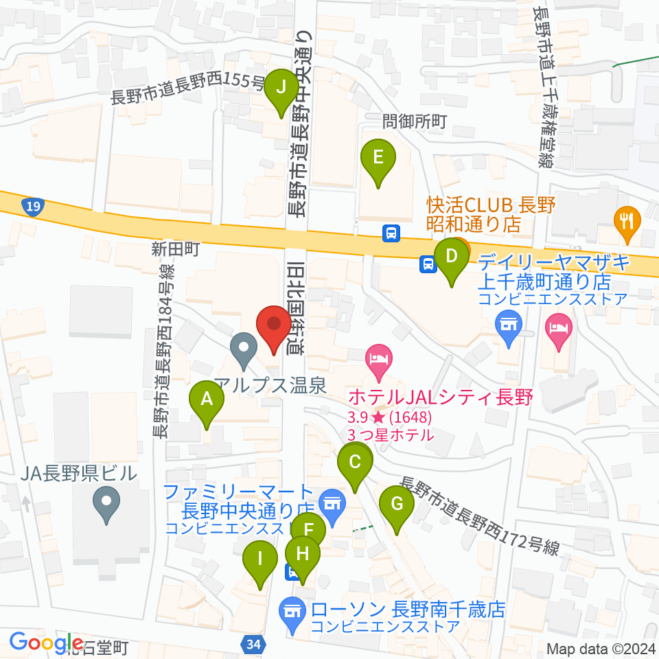 FMぜんこうじ周辺のカフェ一覧地図