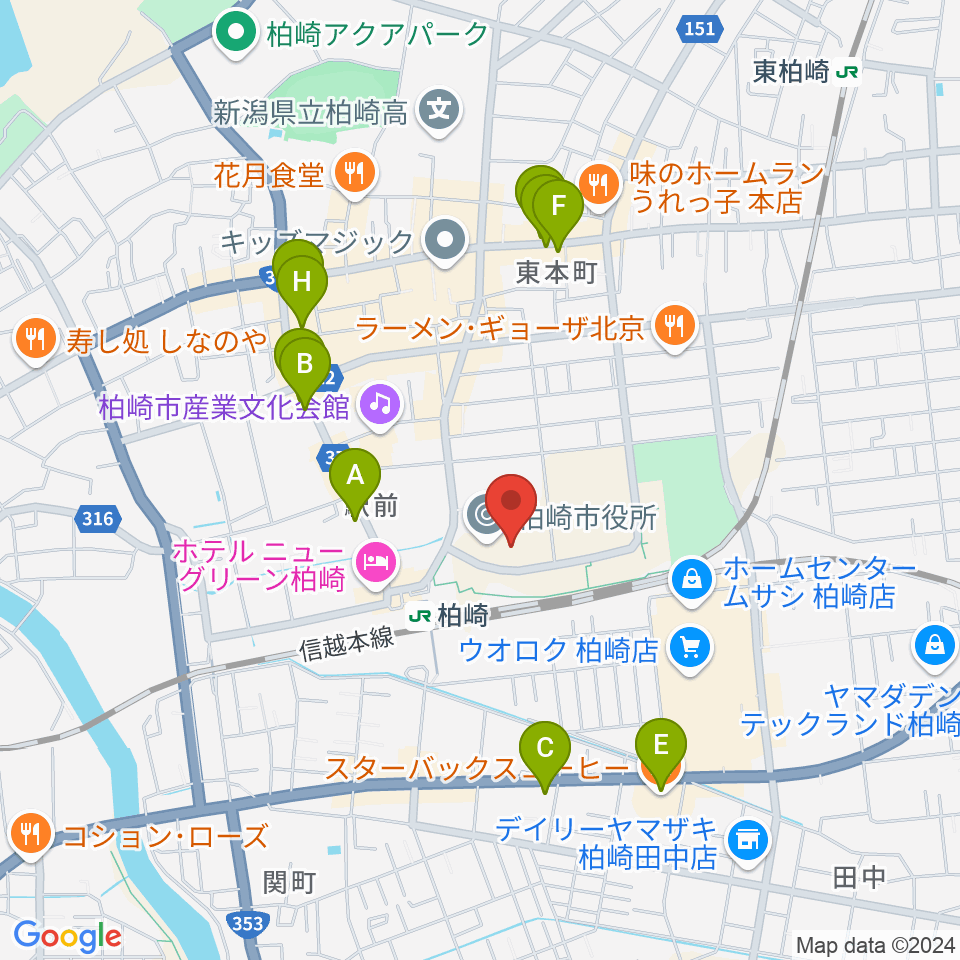 FMピッカラ周辺のカフェ一覧地図