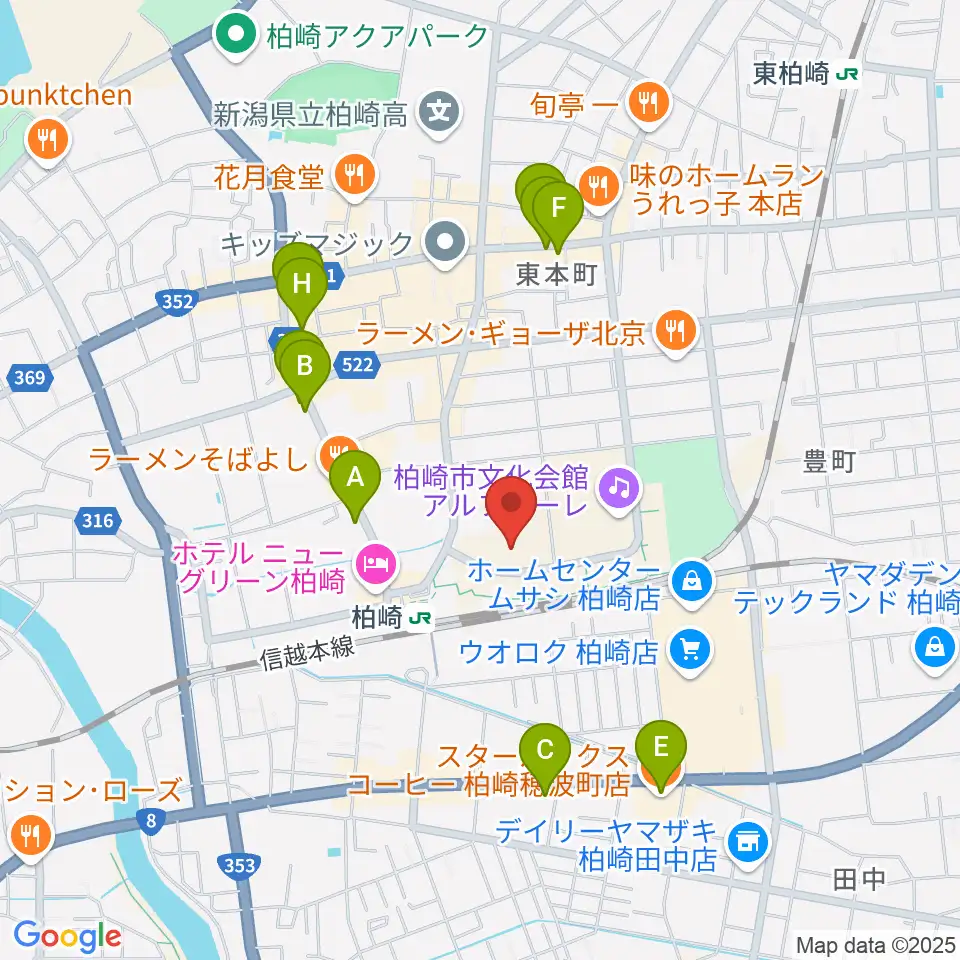 FMピッカラ周辺のカフェ一覧地図