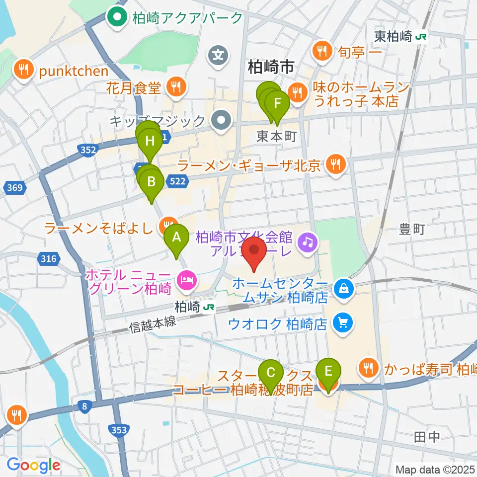 FMピッカラ周辺のカフェ一覧地図