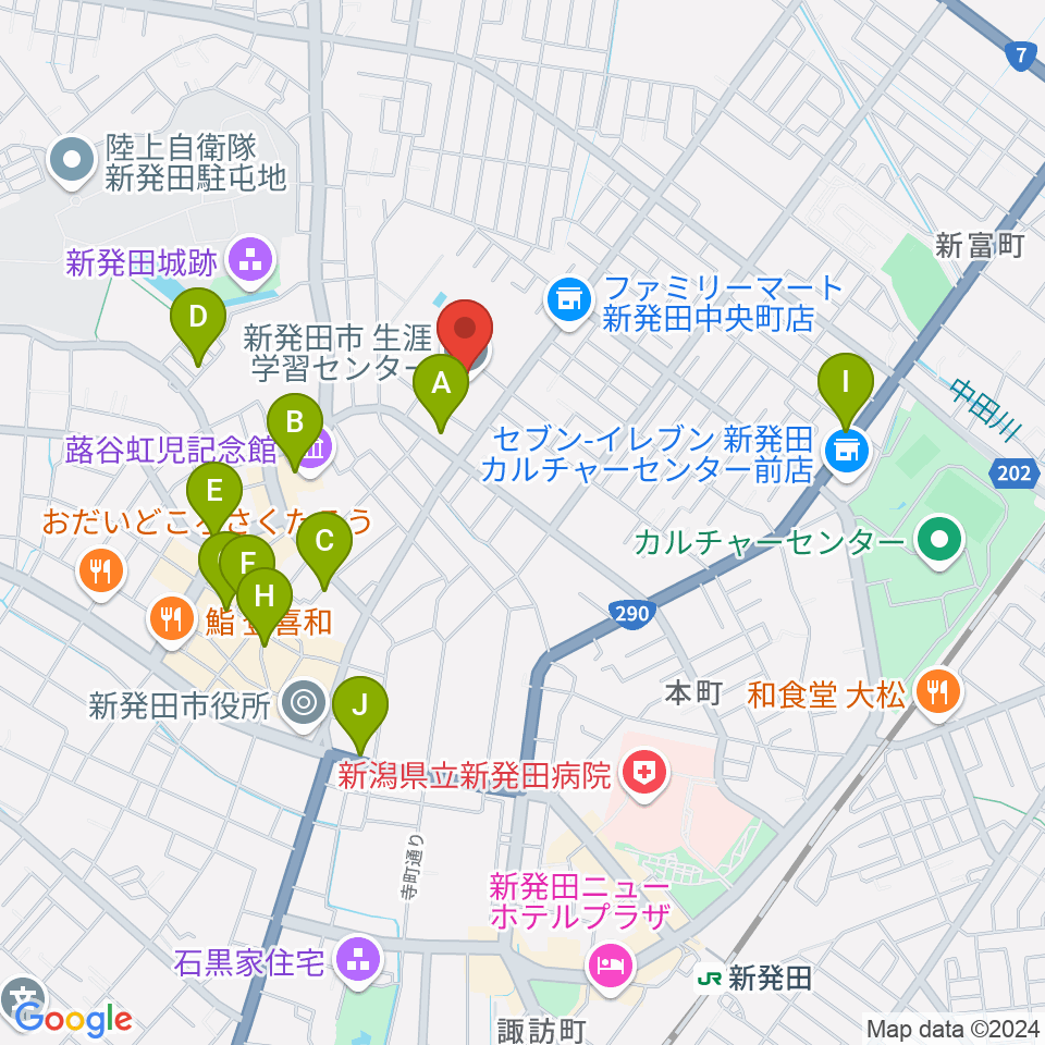 エフエムしばた シバラジ周辺のカフェ一覧地図