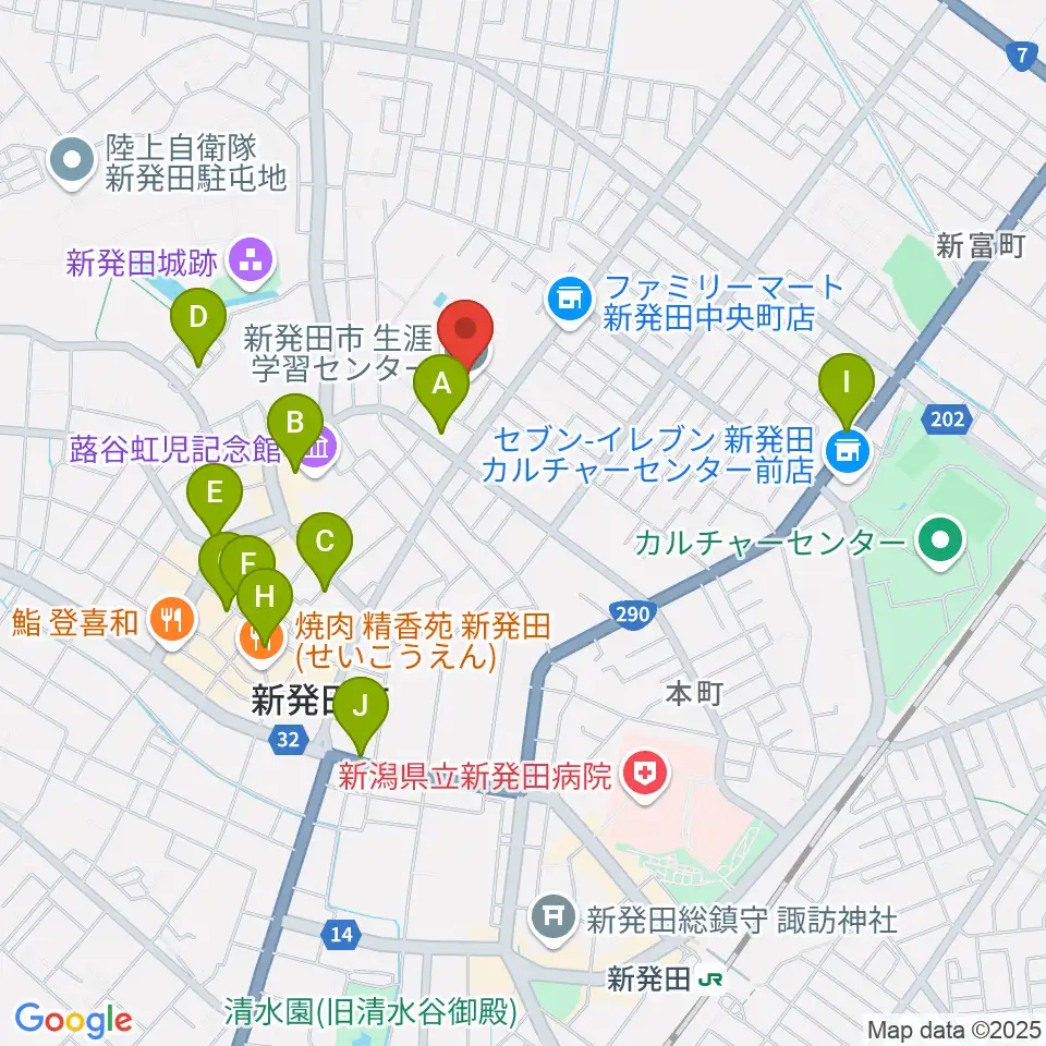 エフエムしばた シバラジ周辺のカフェ一覧地図