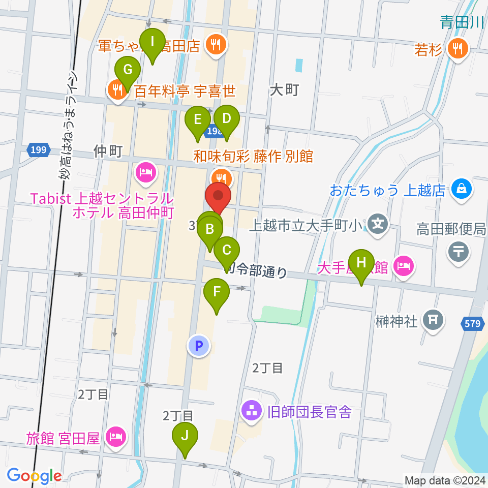 FMじょうえつ FM-J周辺のカフェ一覧地図