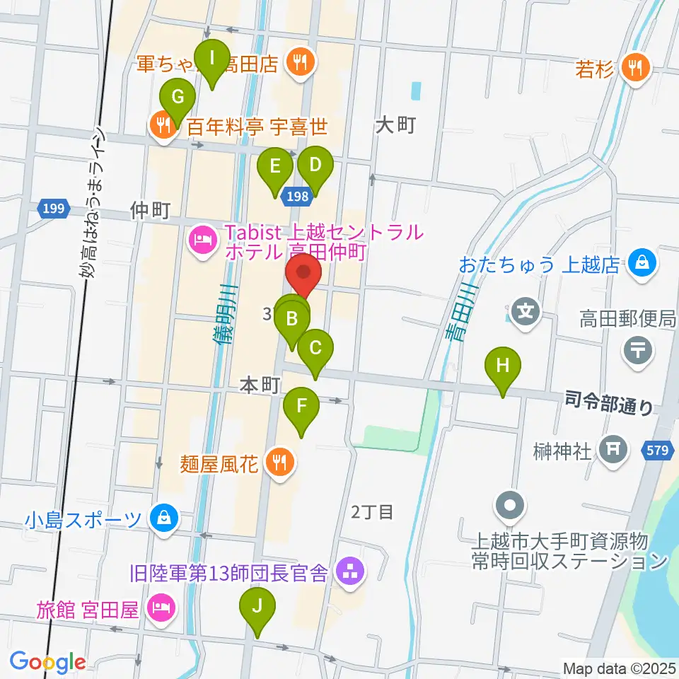 FMじょうえつ FM-J周辺のカフェ一覧地図