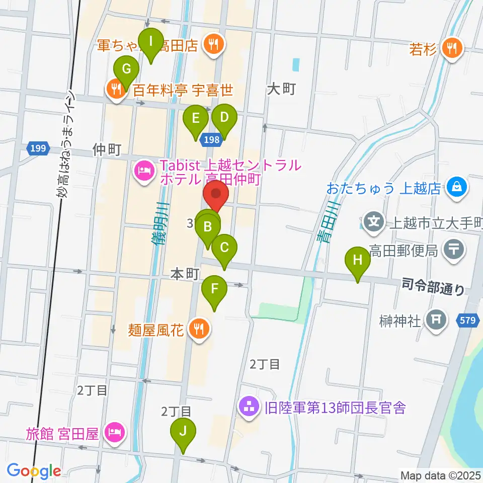 FMじょうえつ FM-J周辺のカフェ一覧地図