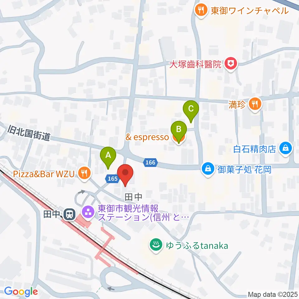 エフエムとうみ周辺のカフェ一覧地図