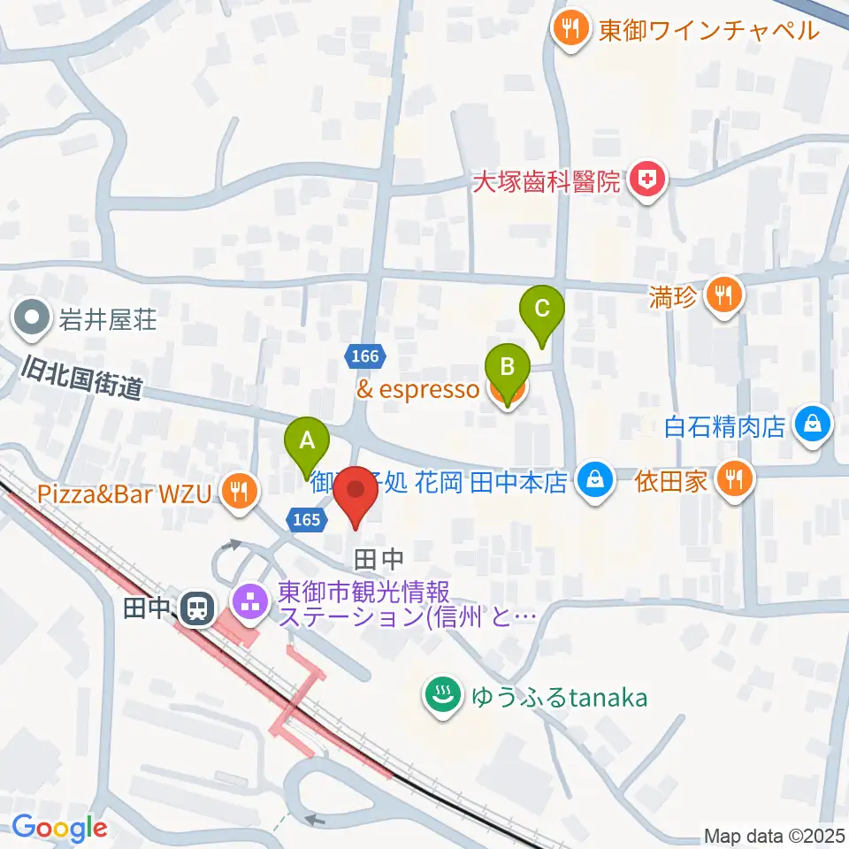 エフエムとうみ周辺のカフェ一覧地図