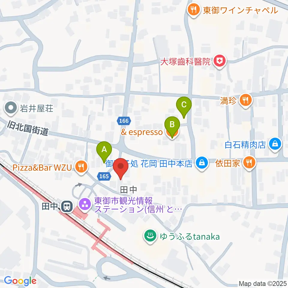 エフエムとうみ周辺のカフェ一覧地図