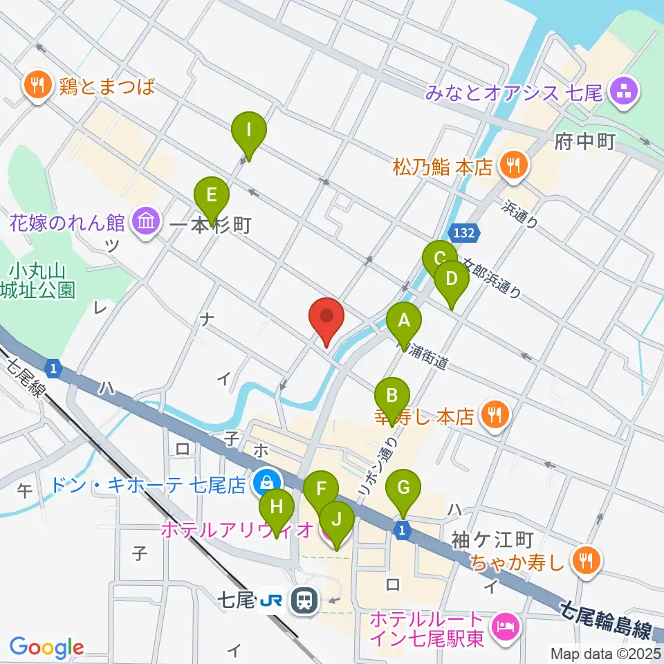 ラジオななお周辺のカフェ一覧地図
