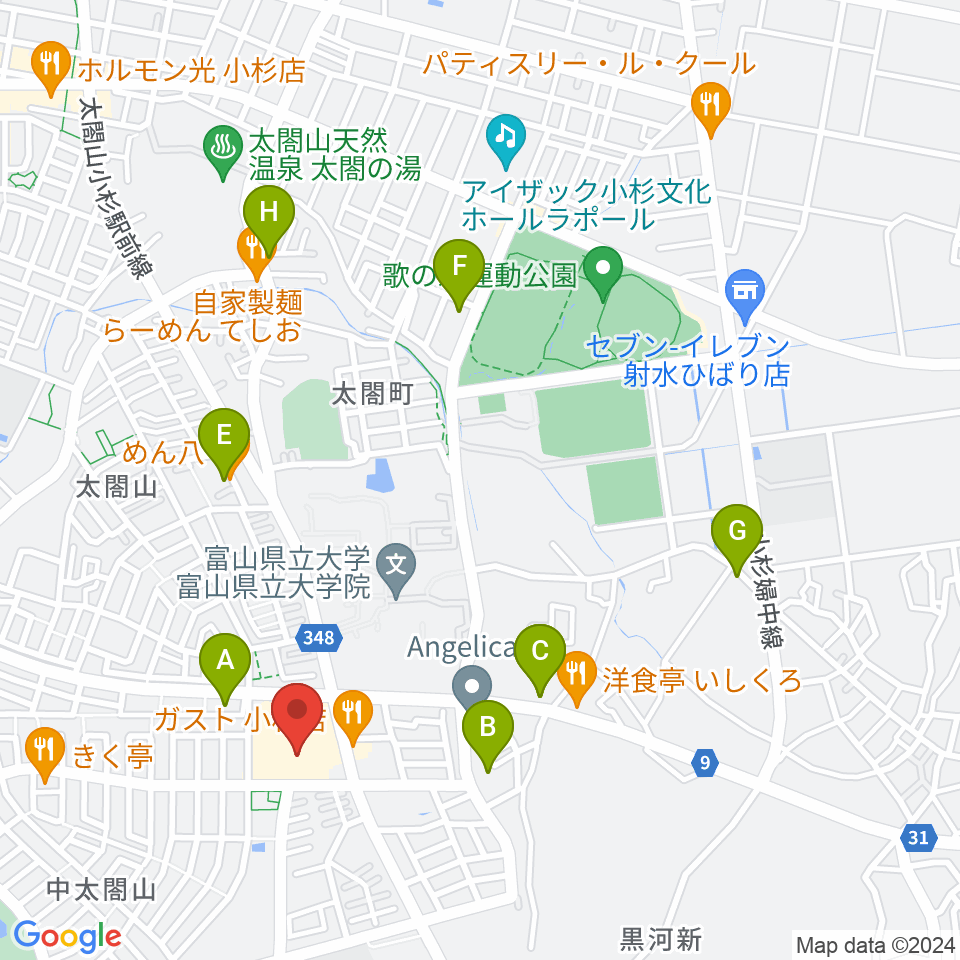 エフエムいみず周辺のカフェ一覧地図