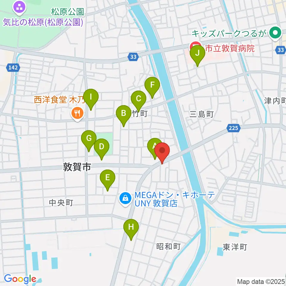 敦賀FM ハーバーステーション周辺のカフェ一覧地図
