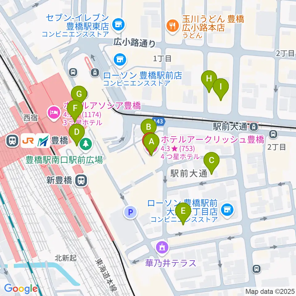 やしの実FM周辺のカフェ一覧地図