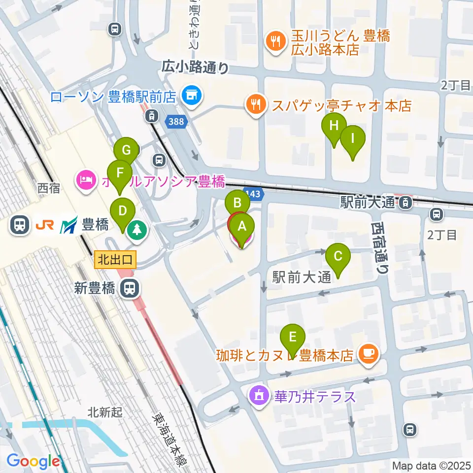 やしの実FM周辺のカフェ一覧地図