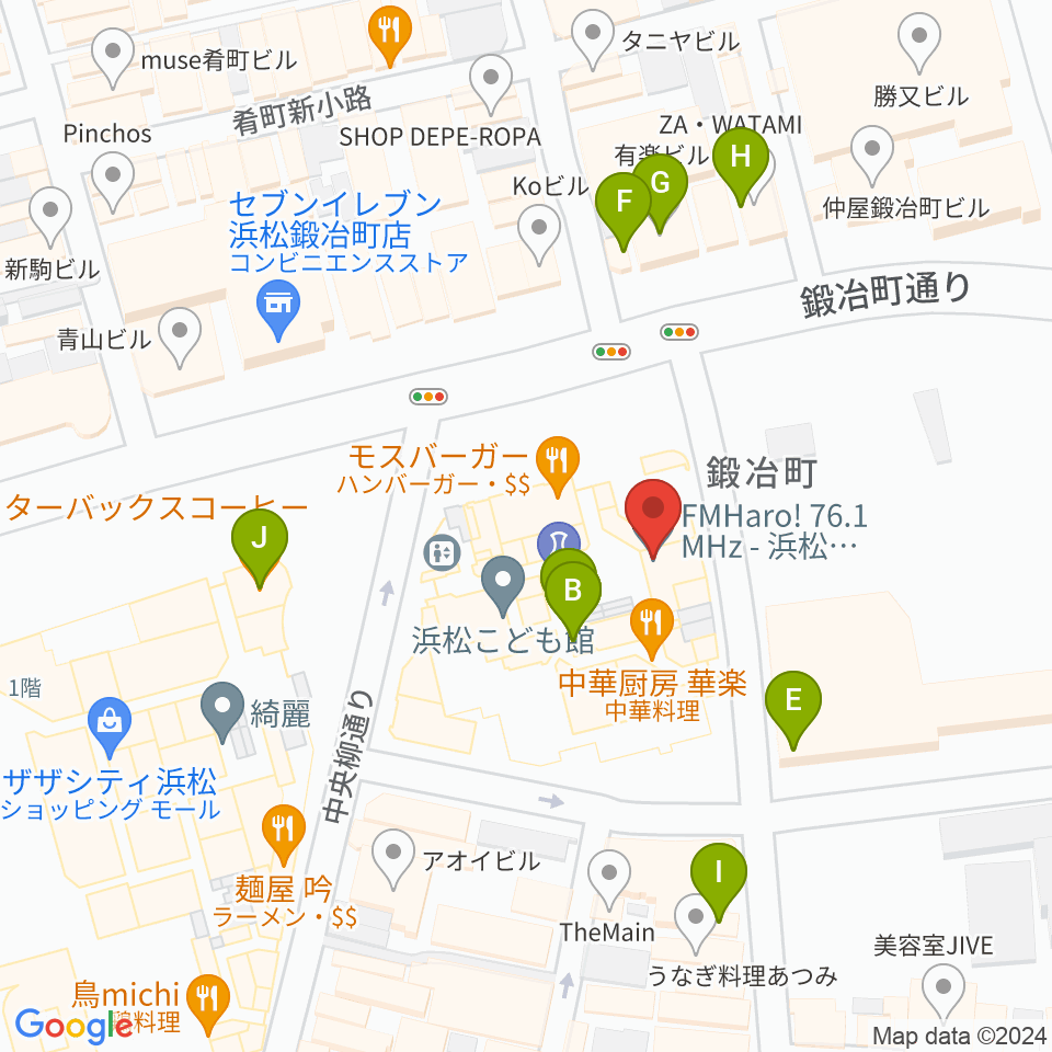 FM Haro!周辺のカフェ一覧地図
