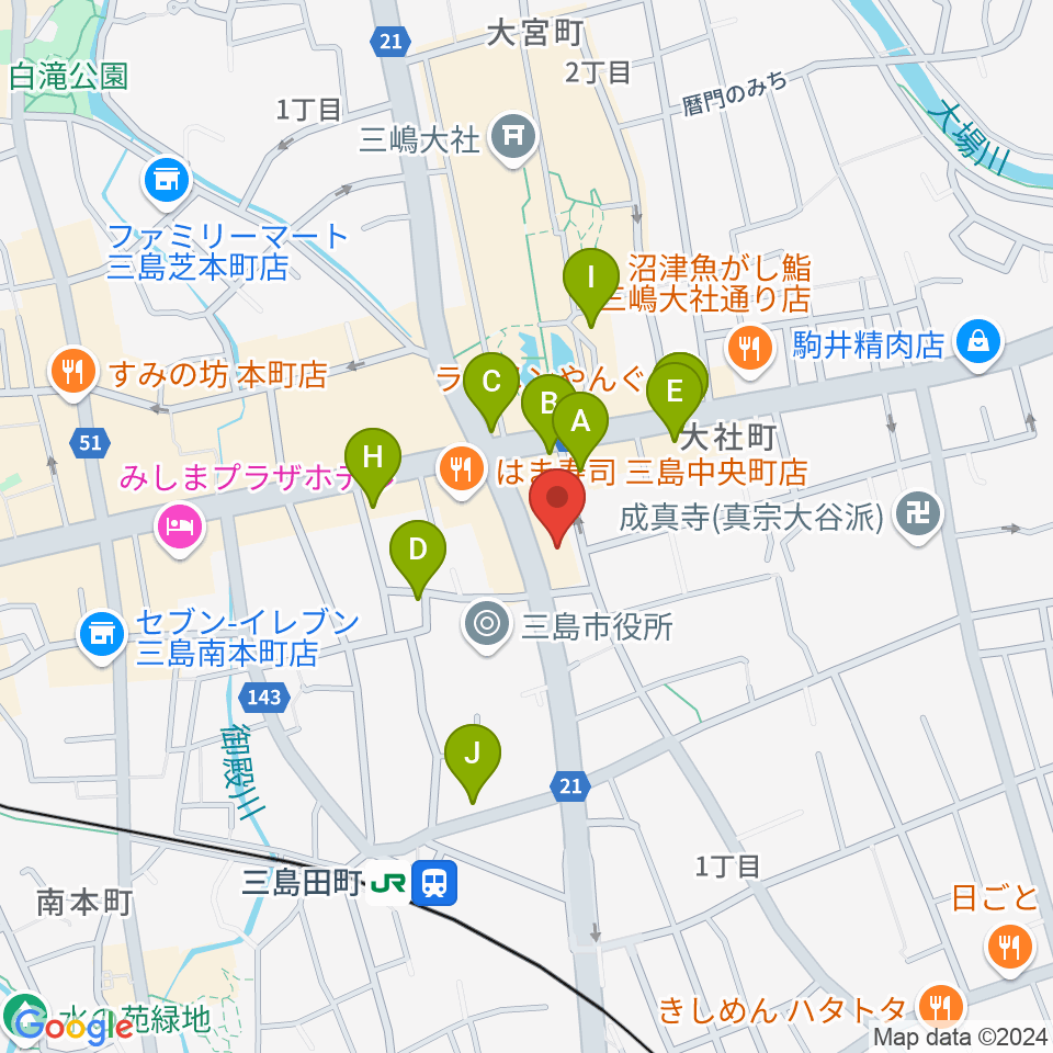 ボイス・キュー周辺のカフェ一覧地図