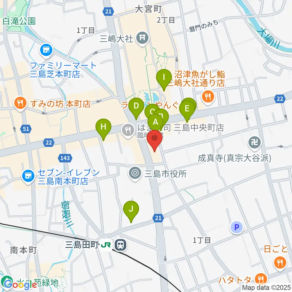 ボイス・キュー周辺のカフェ一覧地図