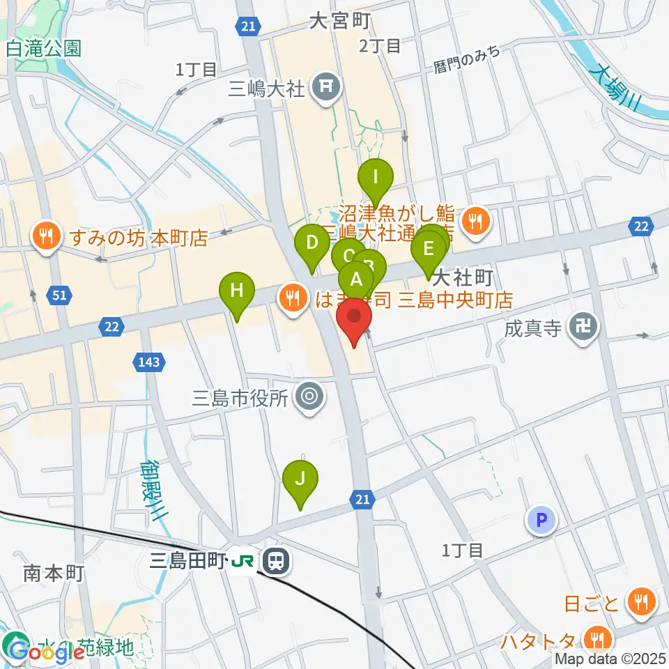 ボイス・キュー周辺のカフェ一覧地図