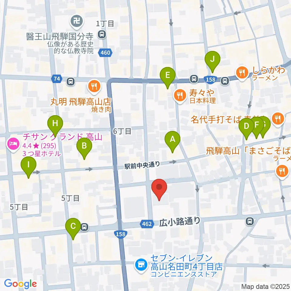 Hits FM周辺のカフェ一覧地図