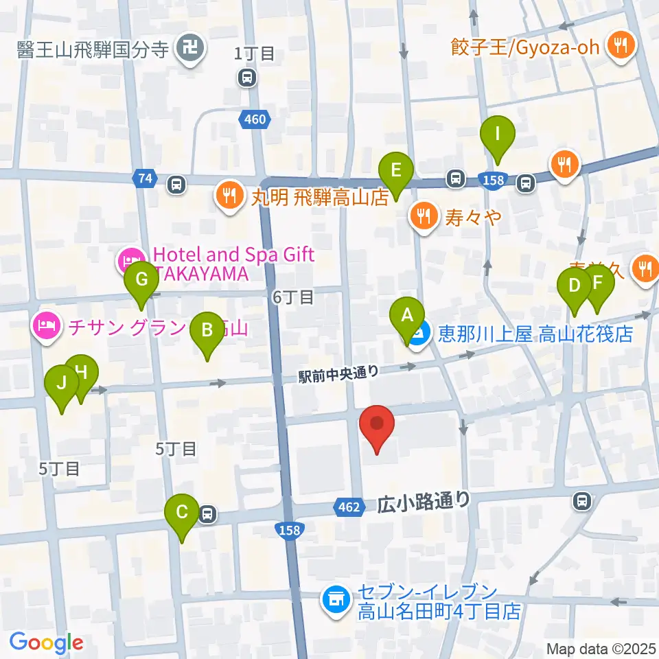 Hits FM周辺のカフェ一覧地図
