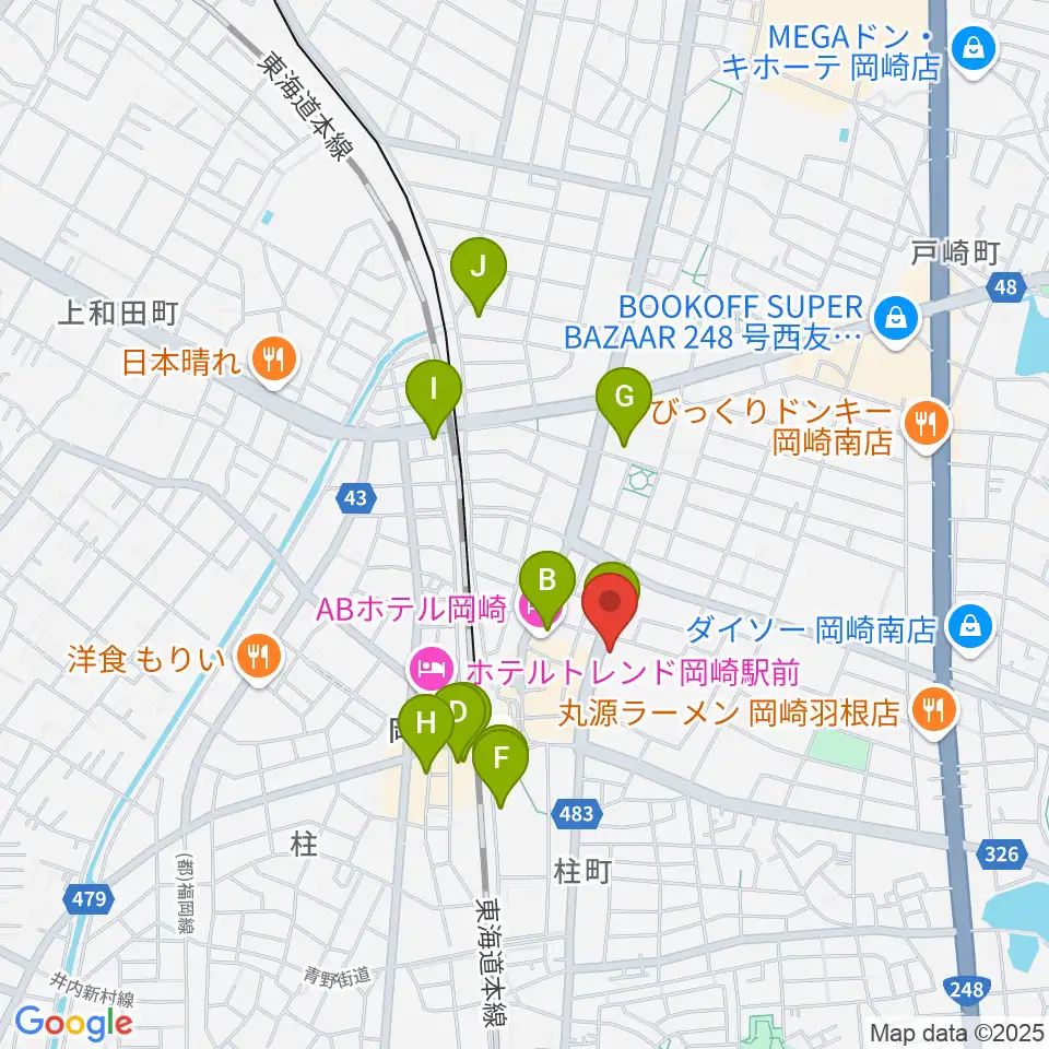 エフエムEGAO周辺のカフェ一覧地図