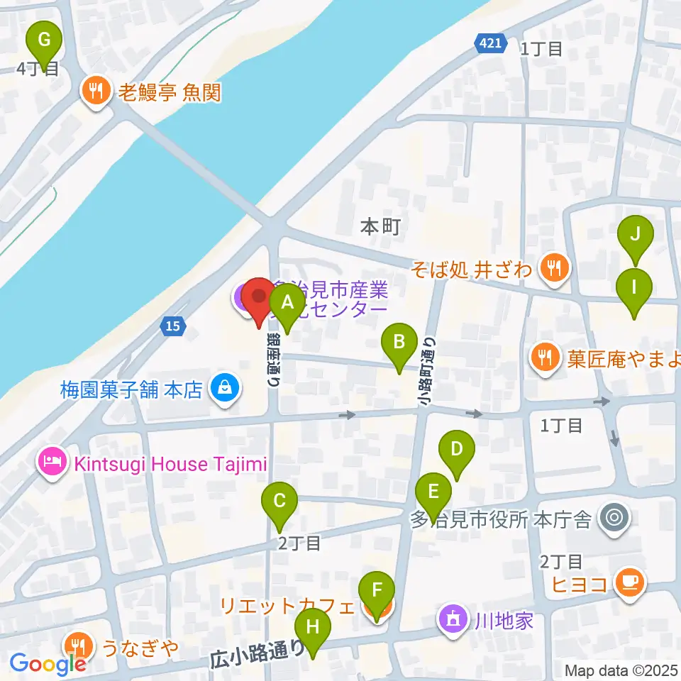 FM PiPi周辺のカフェ一覧地図