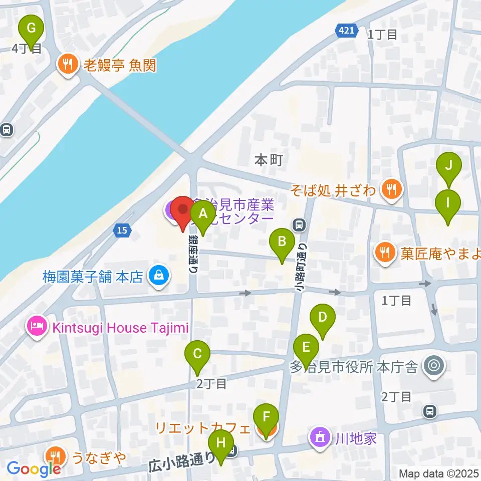 FM PiPi周辺のカフェ一覧地図