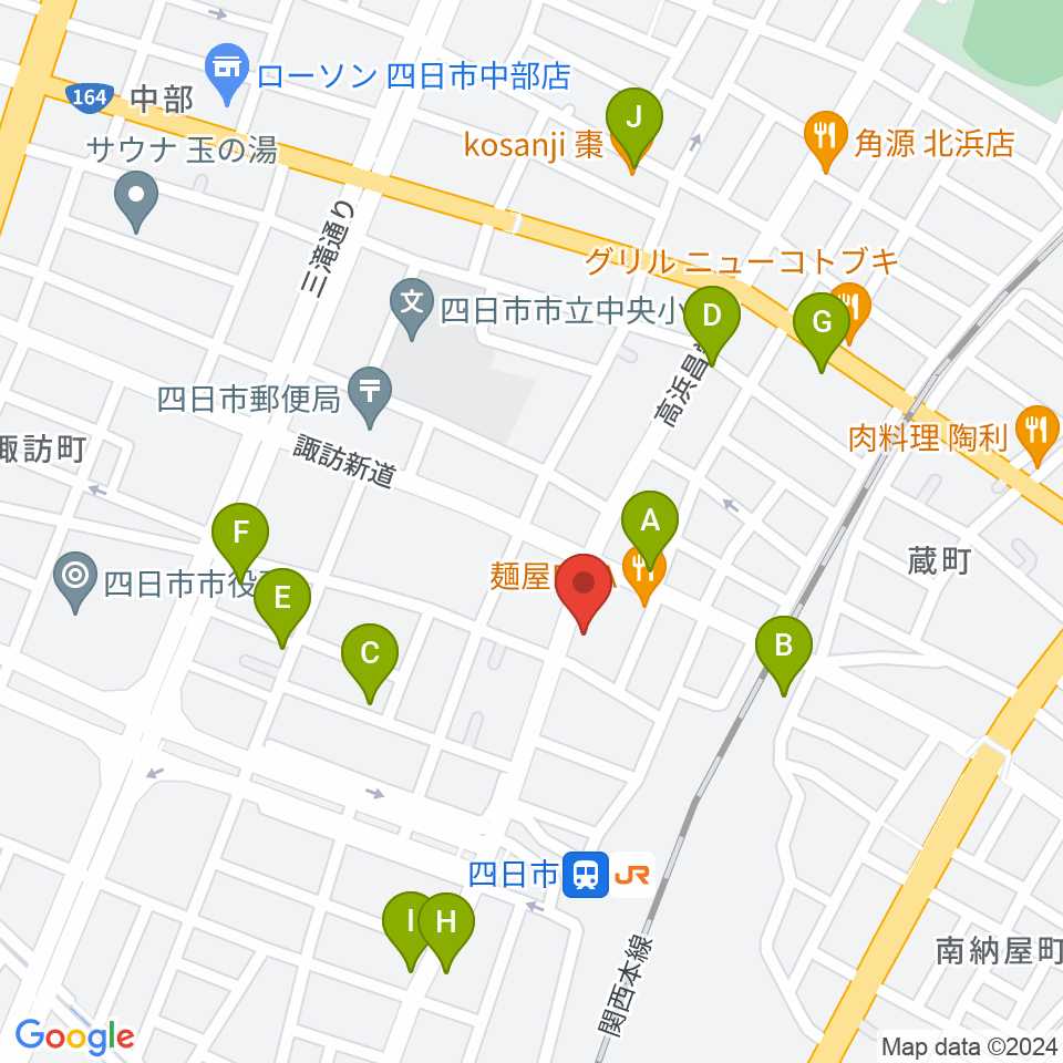 CTY-FM周辺のカフェ一覧地図