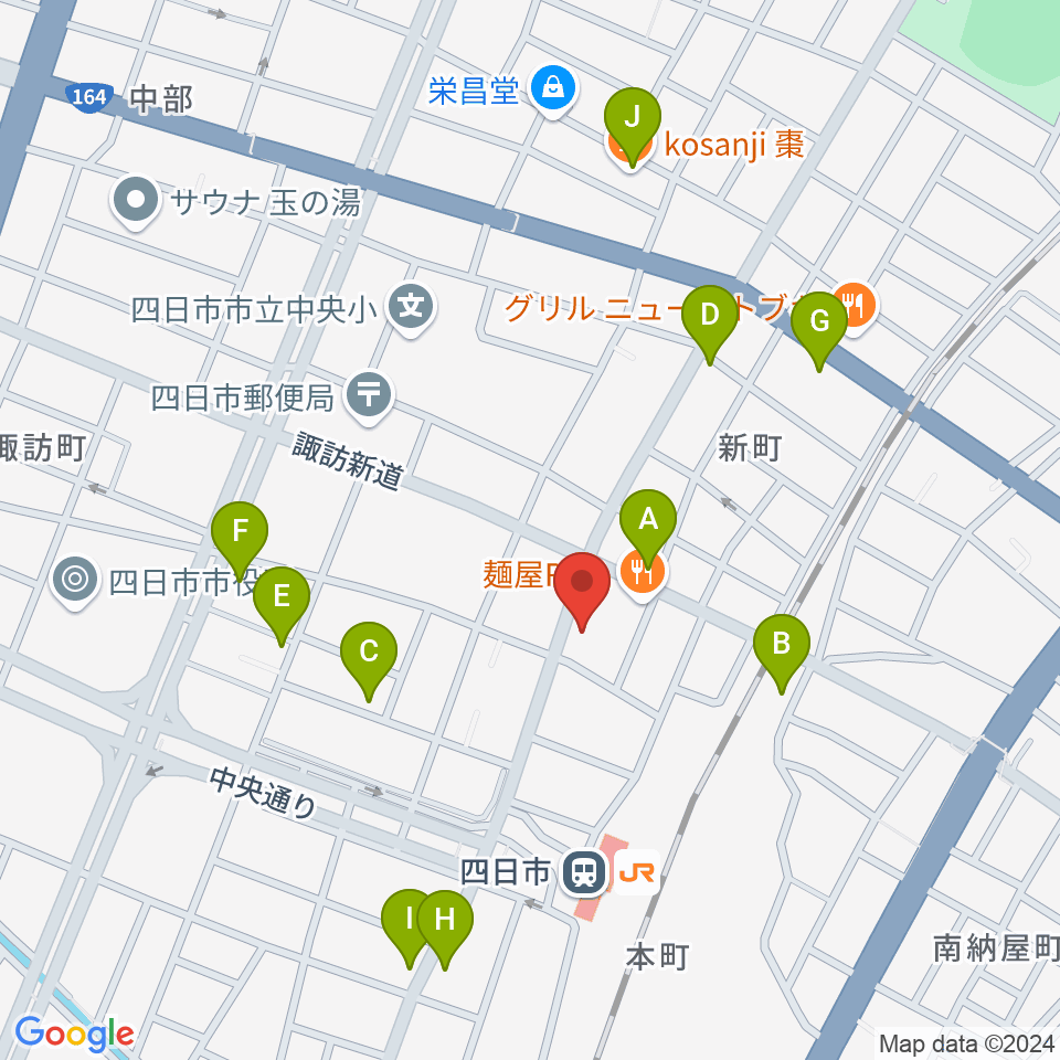 CTY-FM周辺のカフェ一覧地図