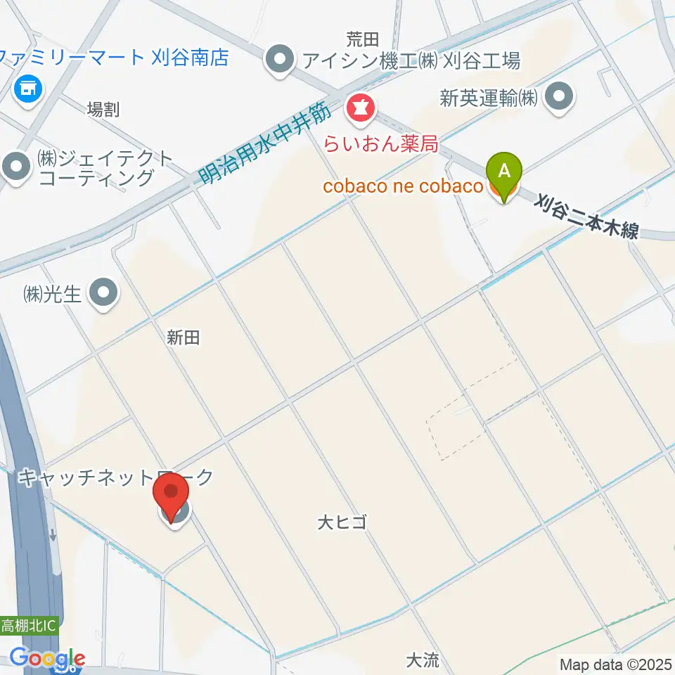 Pitch FM周辺のカフェ一覧地図